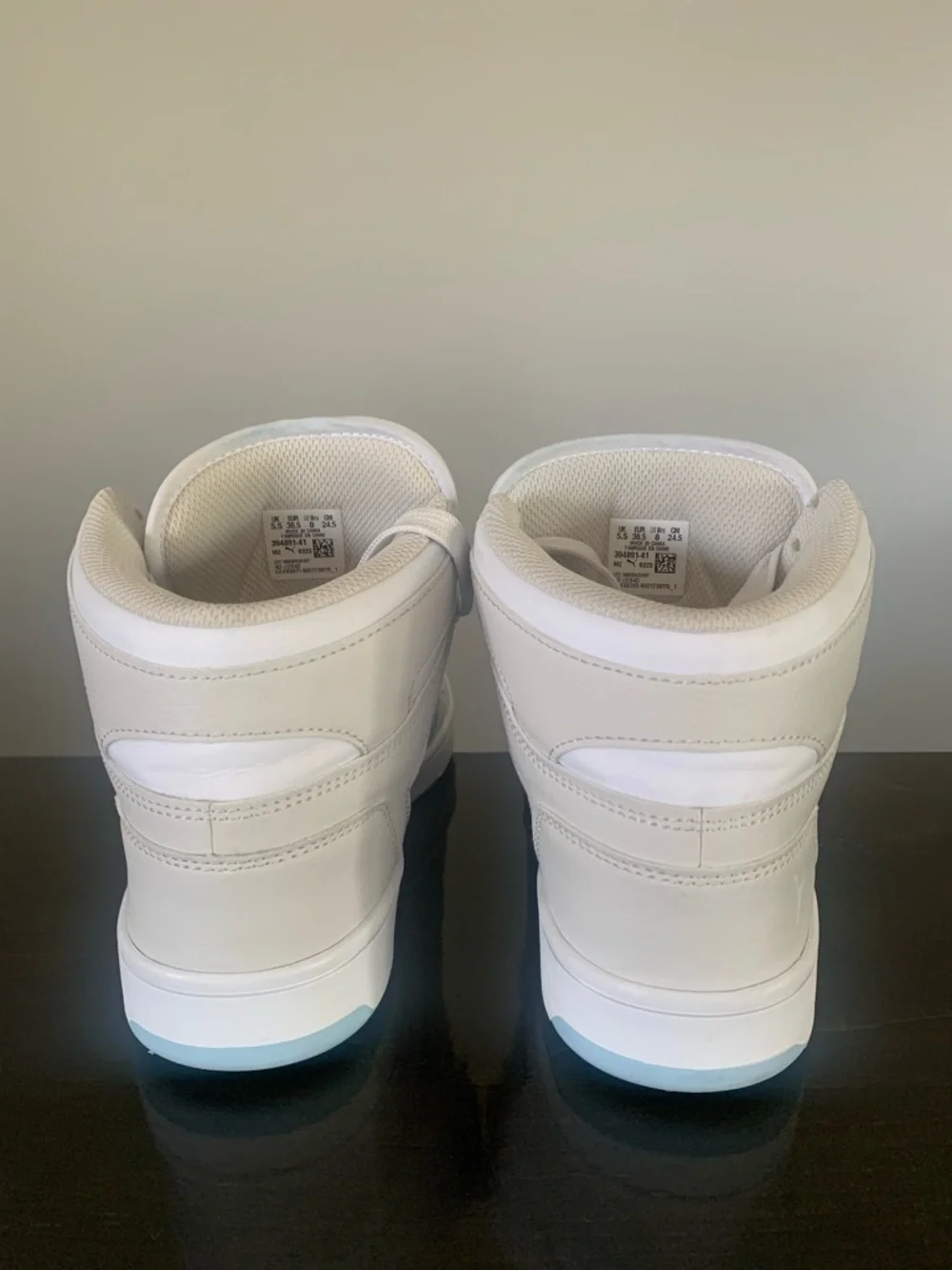 ✨ Puma Light Blue & White High-Top Sneakers size 8✨